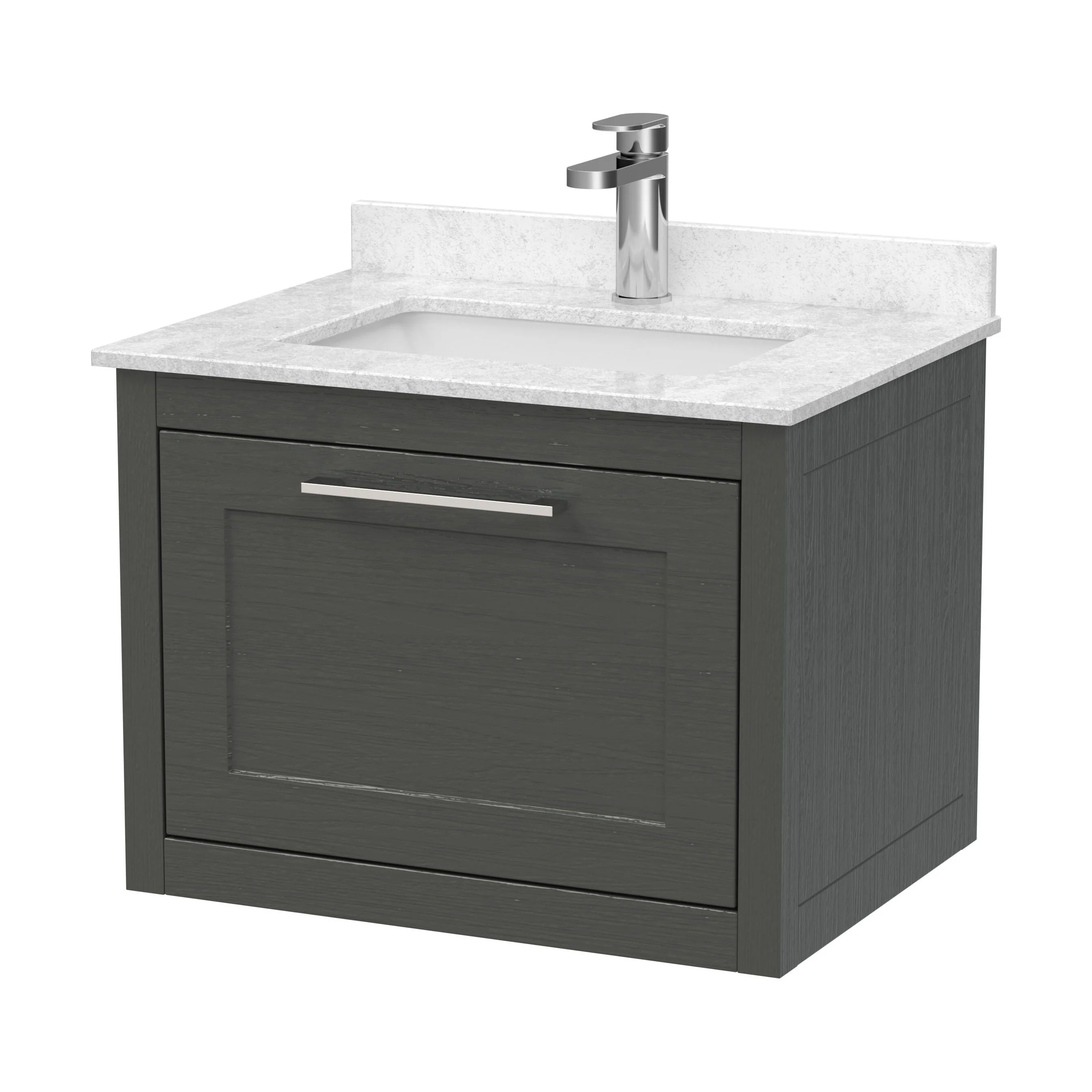Blithbury Traditional Bathroom Wall Hung Vanity Unit and Marble Worktop Basin - Choice of Size and Colour - Image 17