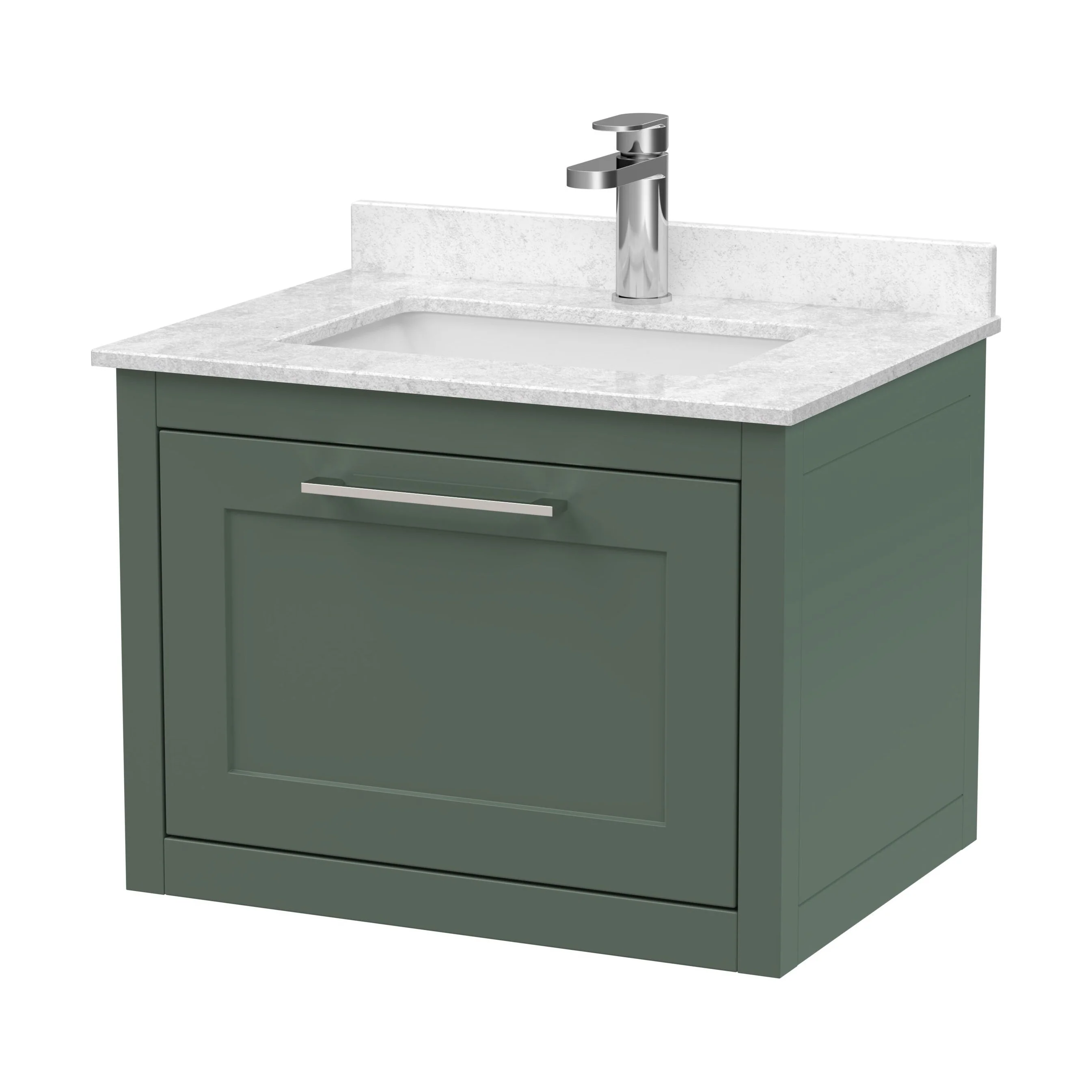 Blithbury Traditional Bathroom Wall Hung Vanity Unit and Marble Worktop Basin - Choice of Size and Colour - Image 23