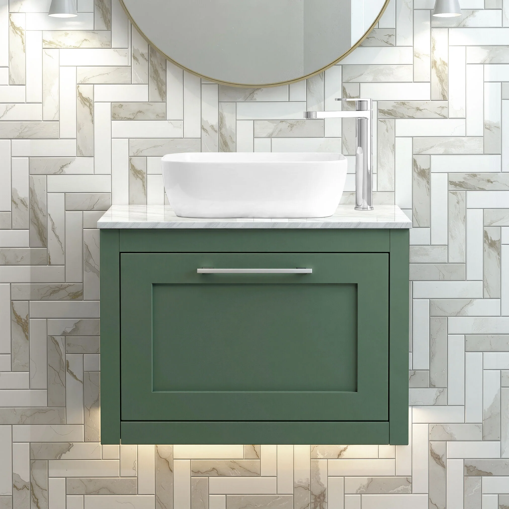 Blithbury Traditional Bathroom Wall Hung Vanity Unit and Worktop - Choice of Size and Colour - Image 17