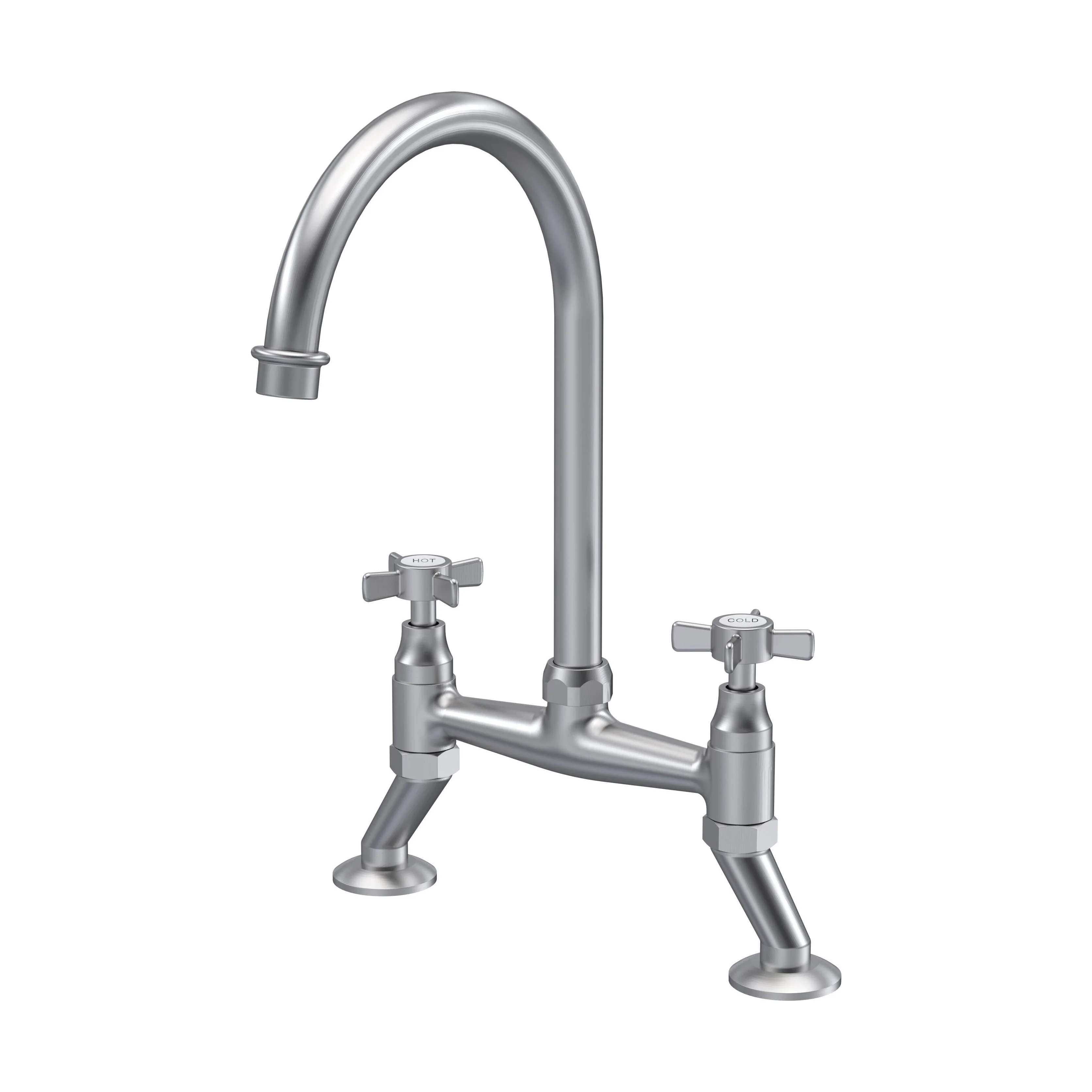 Norbury Bridge Mixer Kitchen Tap - Crosshead or Lever Handles, Choice of Colour - Image 3