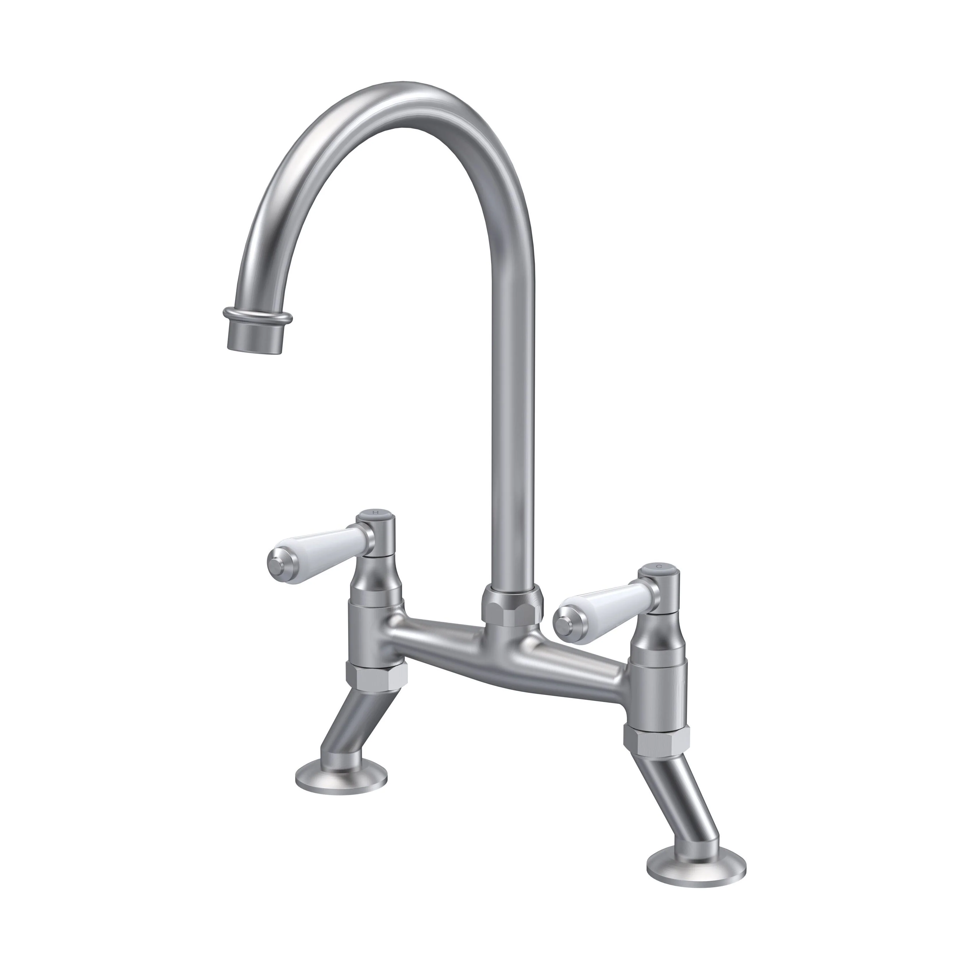 Norbury Bridge Mixer Kitchen Tap - Crosshead or Lever Handles, Choice of Colour - Image 4