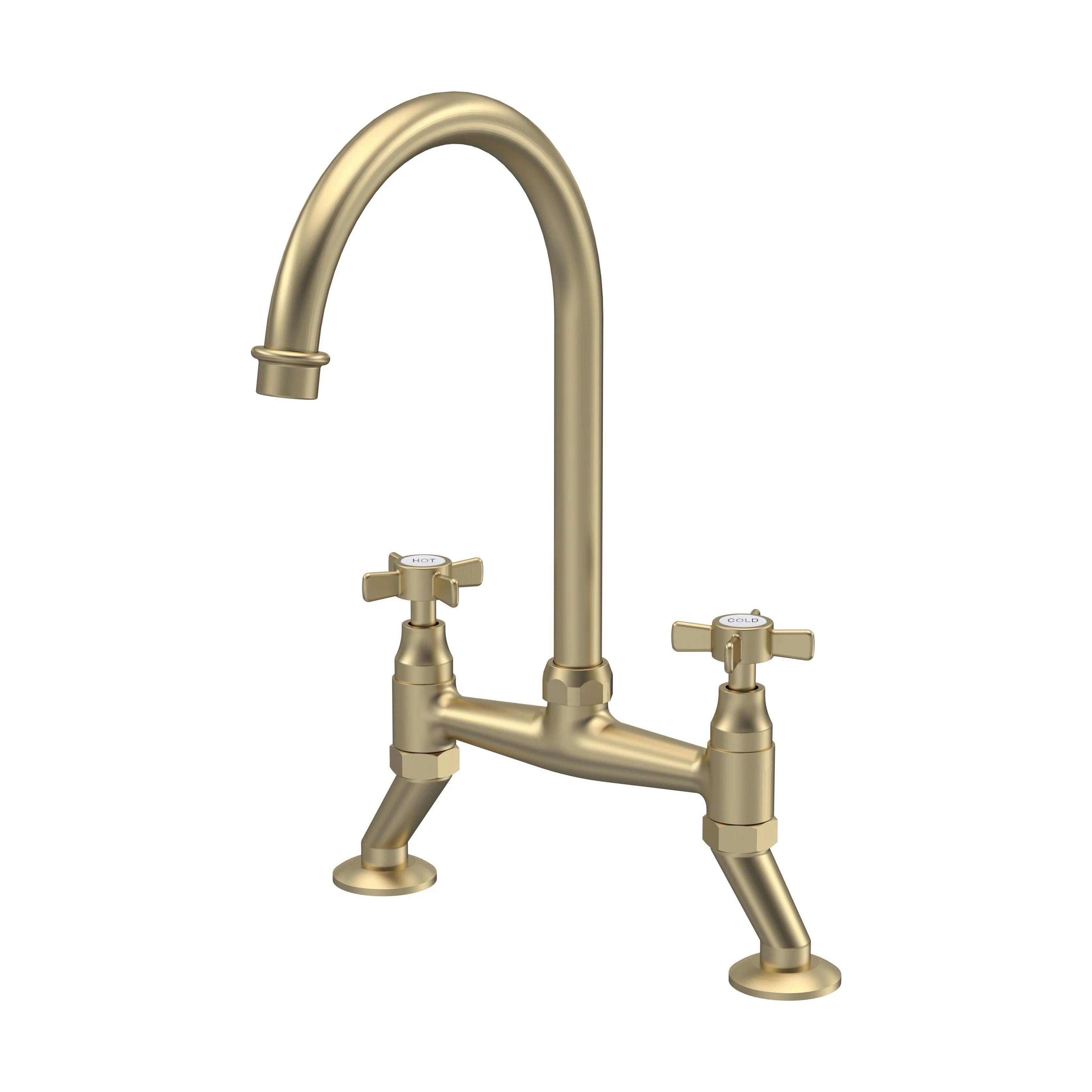 Norbury Bridge Mixer Kitchen Tap - Crosshead or Lever Handles, Choice of Colour - Image 5