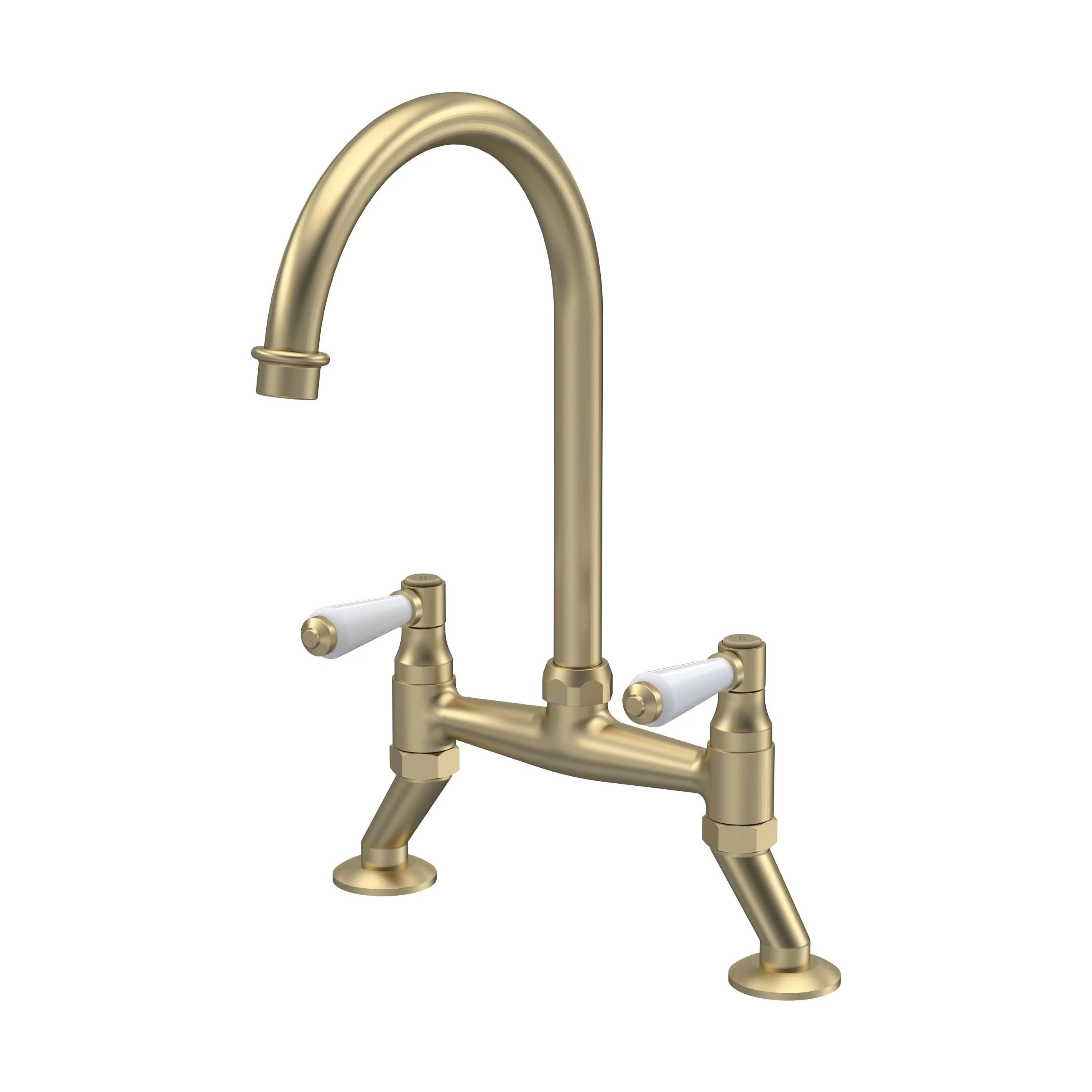 Norbury Bridge Mixer Kitchen Tap - Crosshead or Lever Handles, Choice of Colour - Image 6