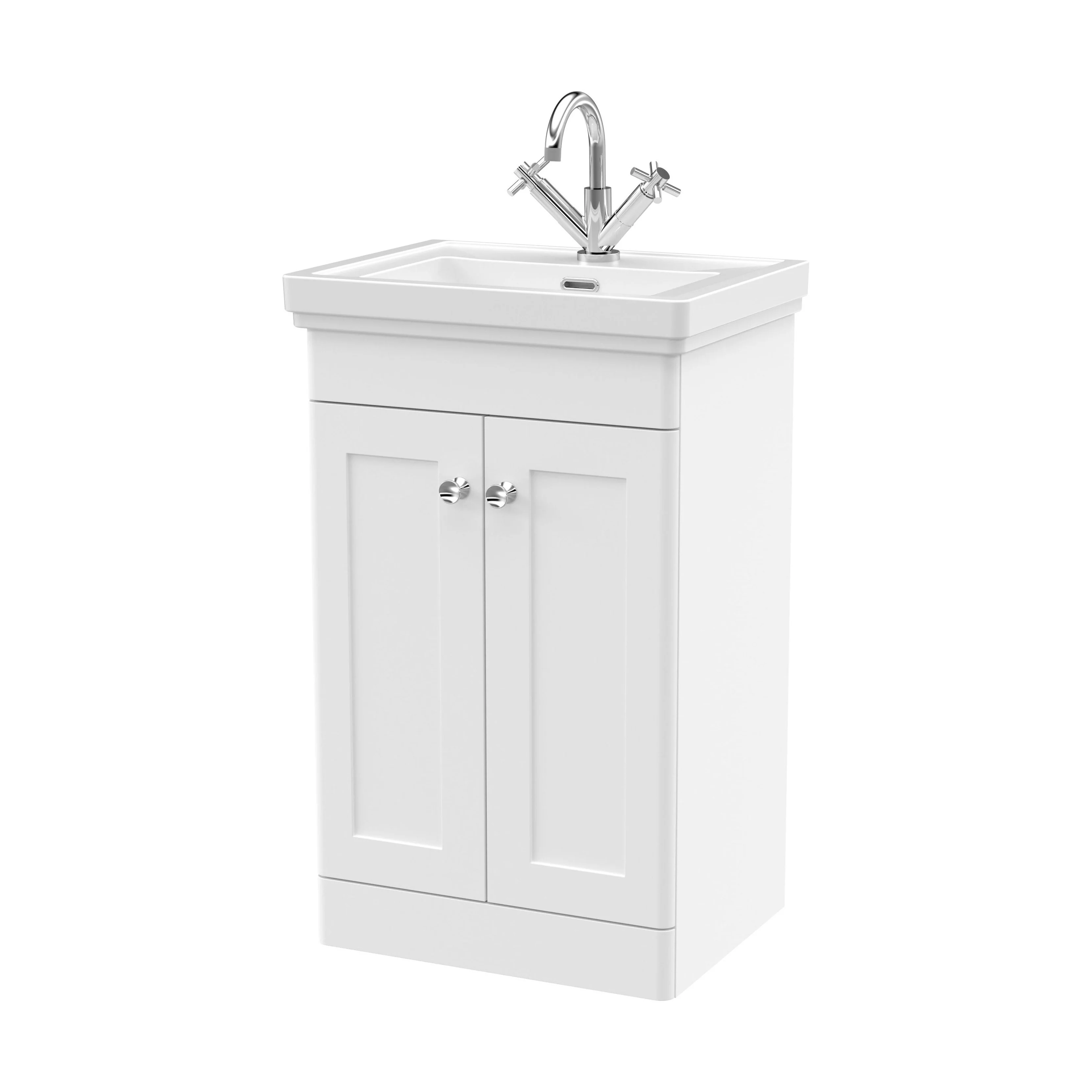 Swynnerton Traditional Floor Standing Vanity Basin Unit with 1 Tap Hole Ceramic Basin - Choice of Size and Finish - Image 39