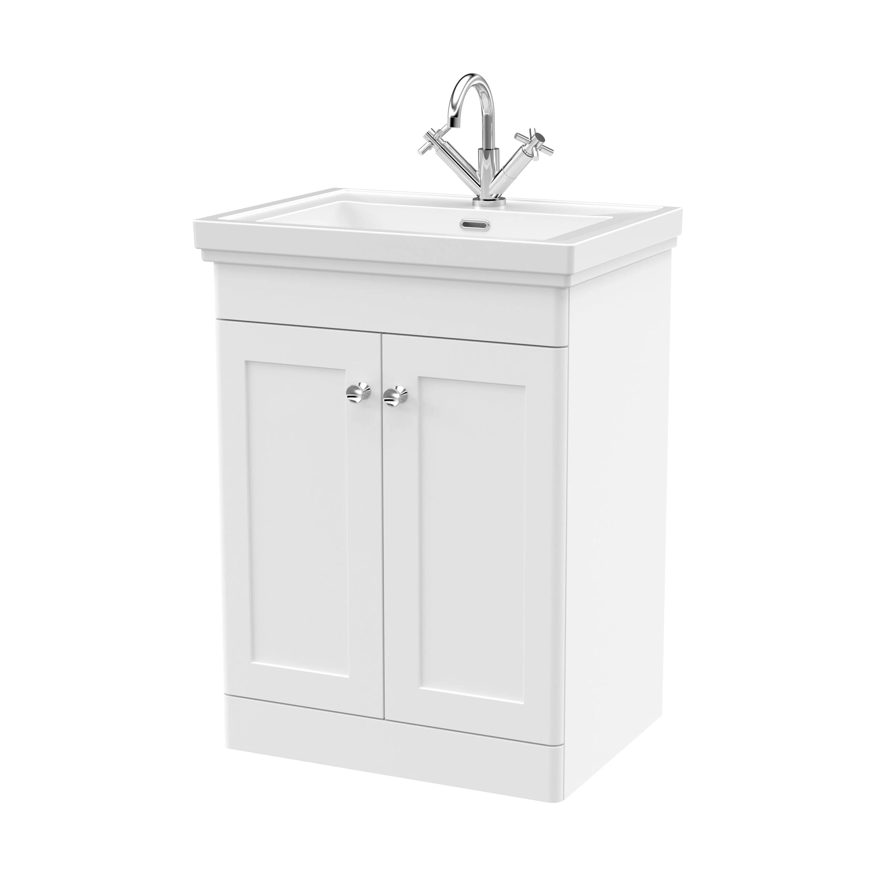 Swynnerton Traditional Floor Standing Vanity Basin Unit with 1 Tap Hole Ceramic Basin - Choice of Size and Finish - Image 40