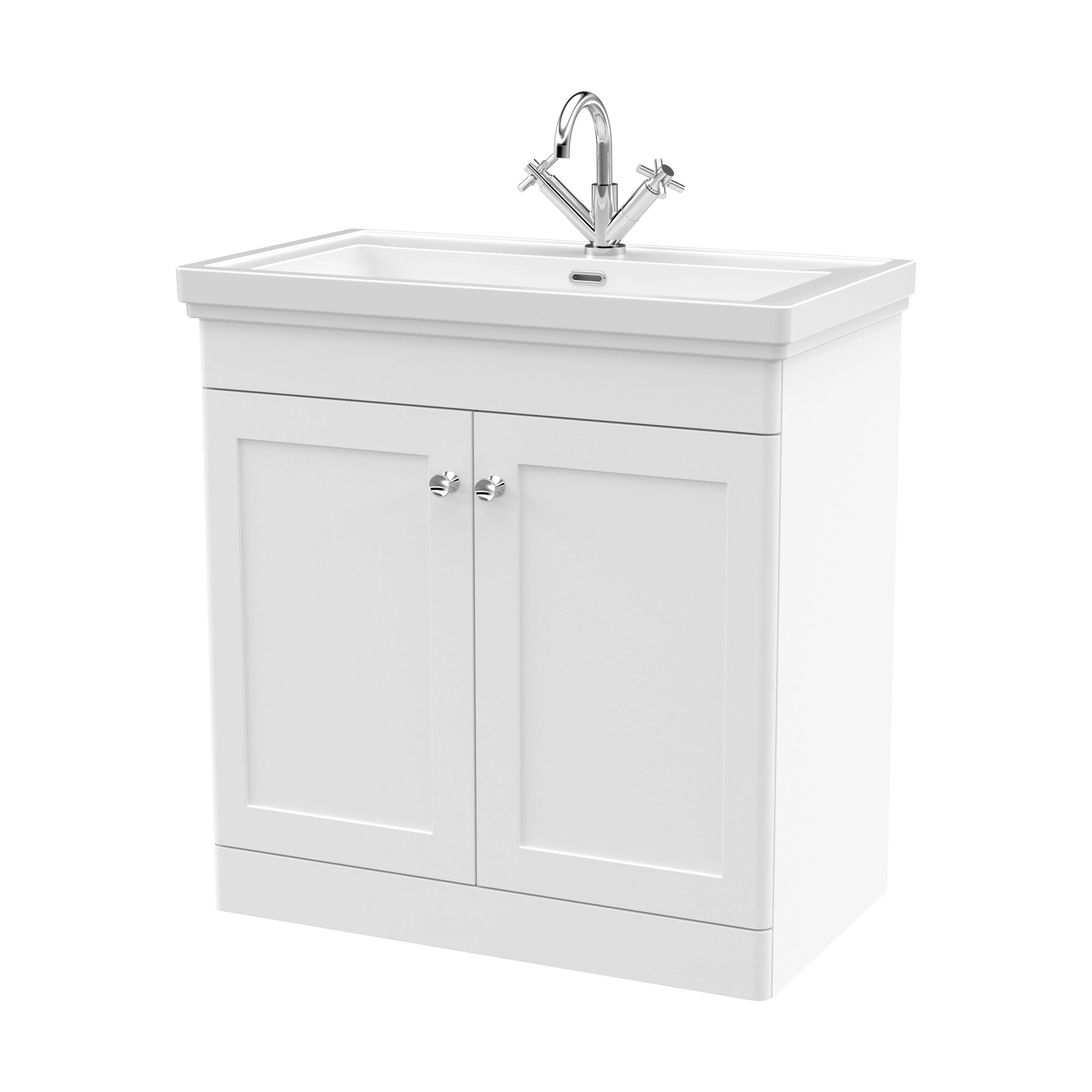 Swynnerton Traditional Floor Standing Vanity Basin Unit with 1 Tap Hole Ceramic Basin - Choice of Size and Finish - Image 41