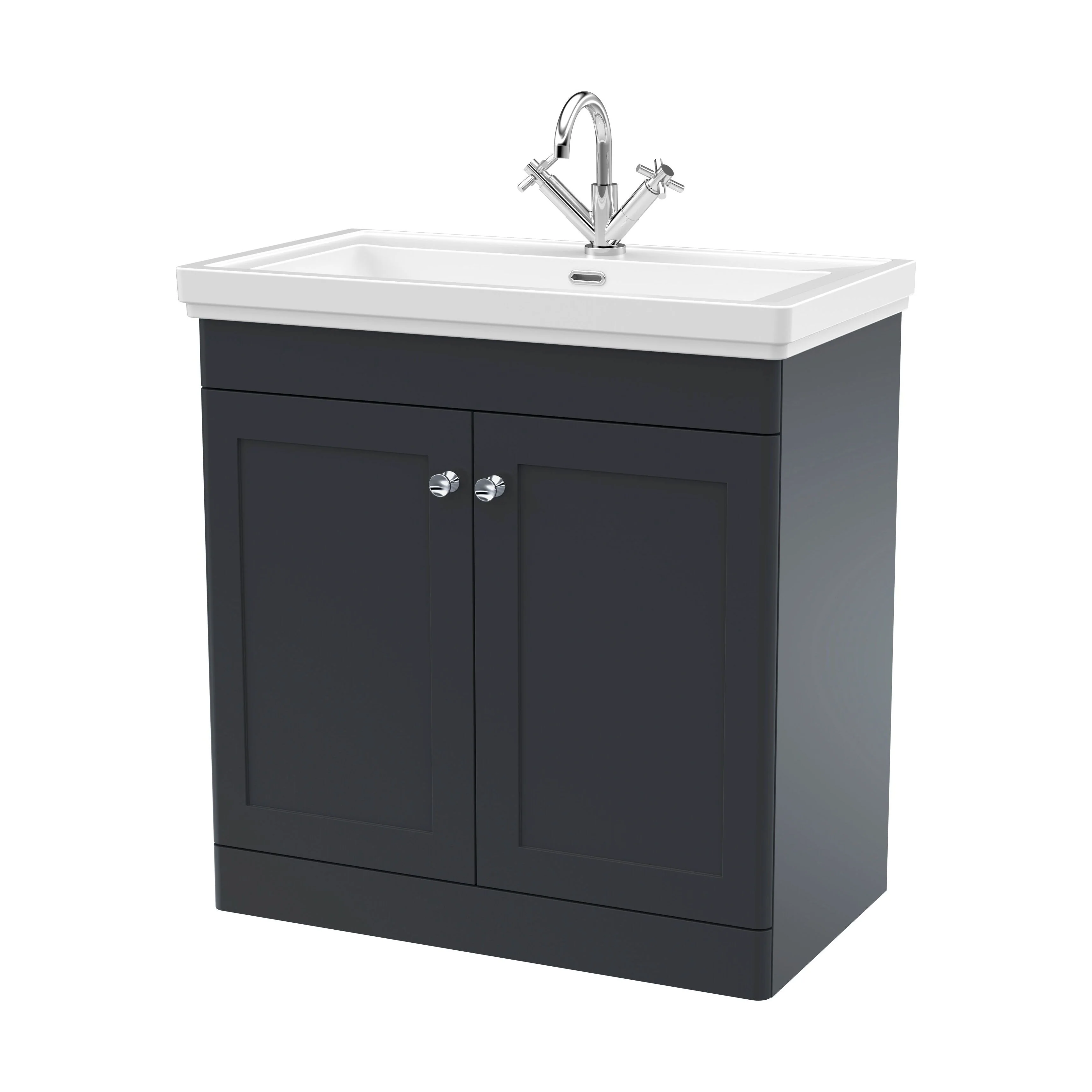 Swynnerton Traditional Floor Standing Vanity Basin Unit with 1 Tap Hole Ceramic Basin - Choice of Size and Finish - Image 44
