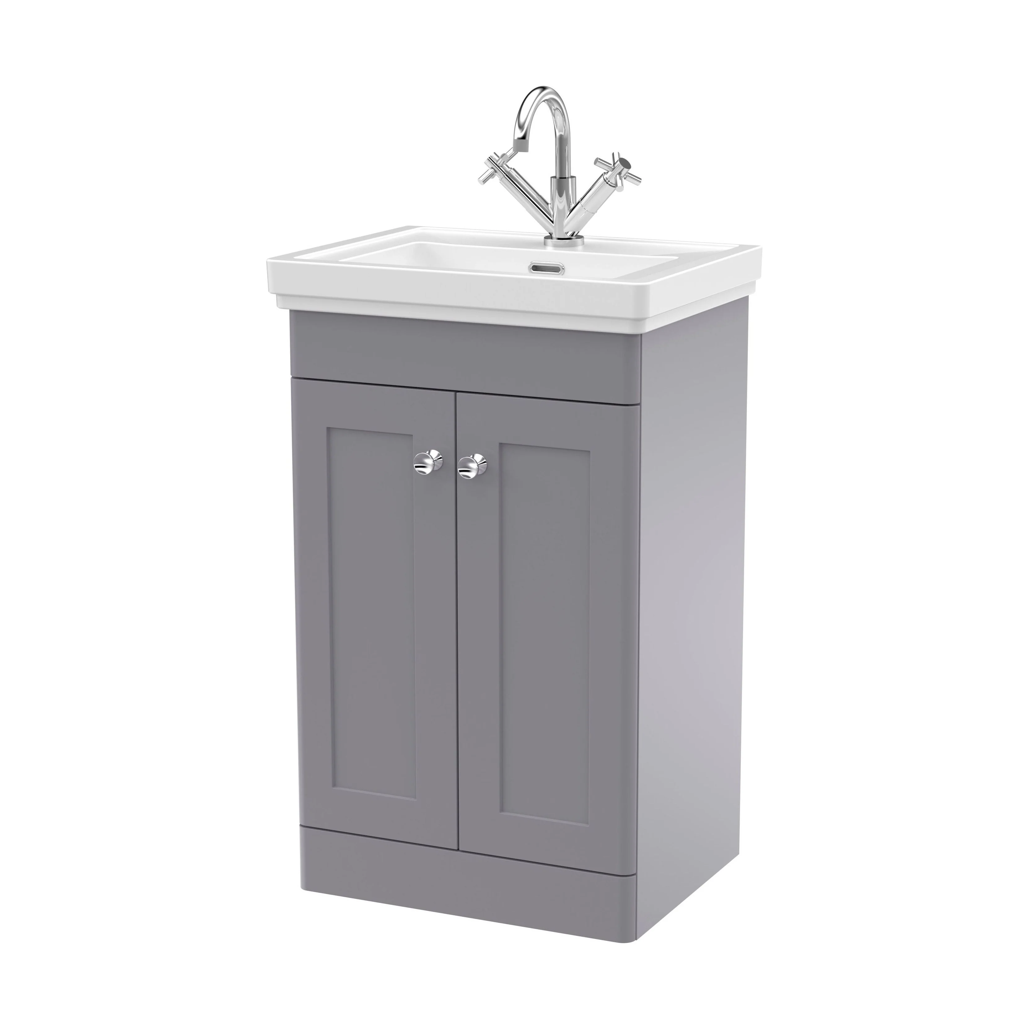 Swynnerton Traditional Floor Standing Vanity Basin Unit with 1 Tap Hole Ceramic Basin - Choice of Size and Finish - Image 45