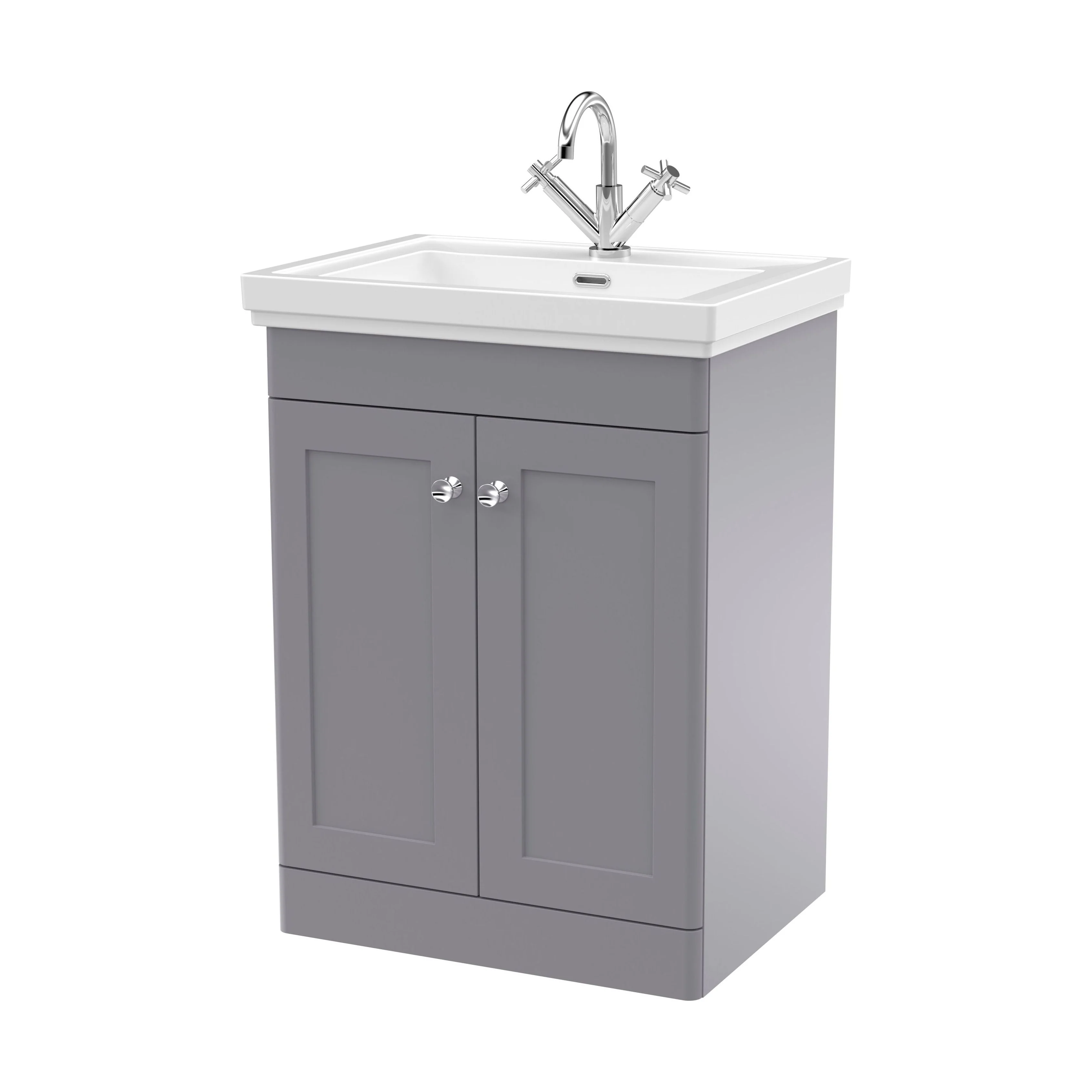Swynnerton Traditional Floor Standing Vanity Basin Unit with 1 Tap Hole Ceramic Basin - Choice of Size and Finish - Image 46