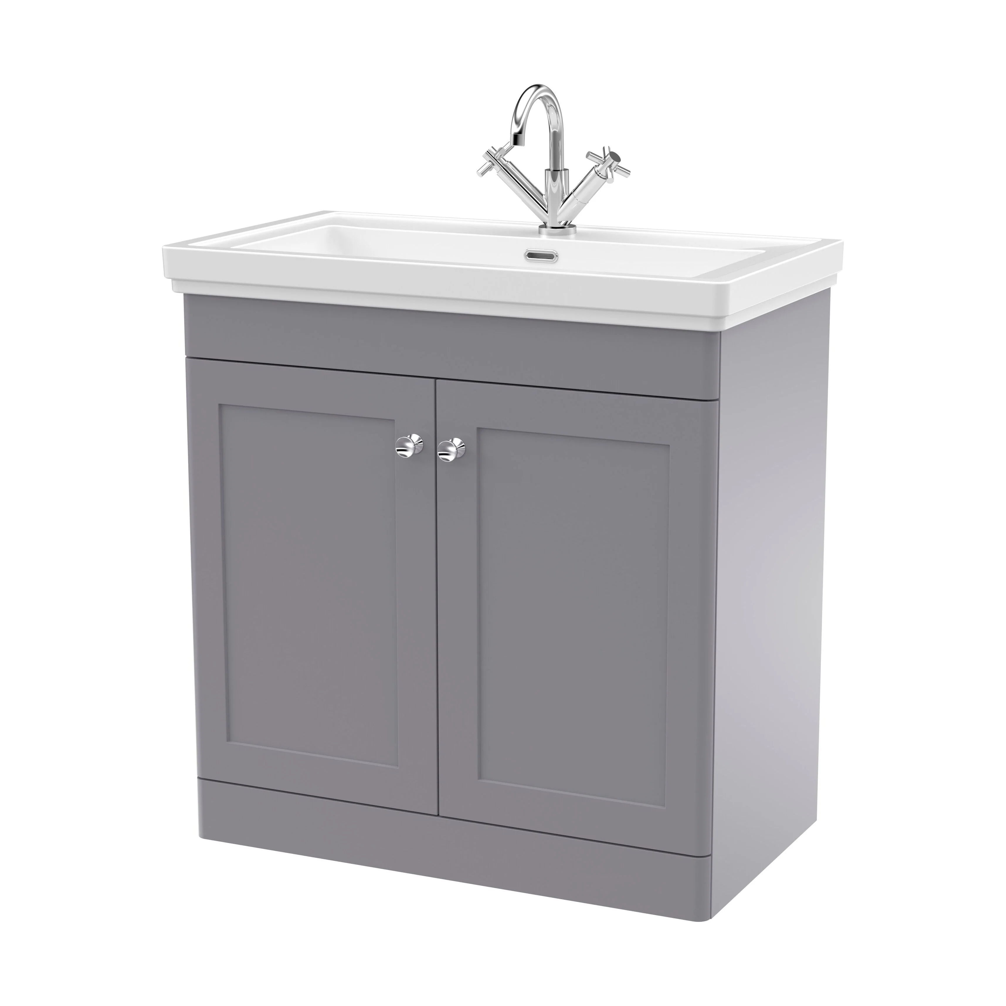 Swynnerton Traditional Floor Standing Vanity Basin Unit with 1 Tap Hole Ceramic Basin - Choice of Size and Finish - Image 47
