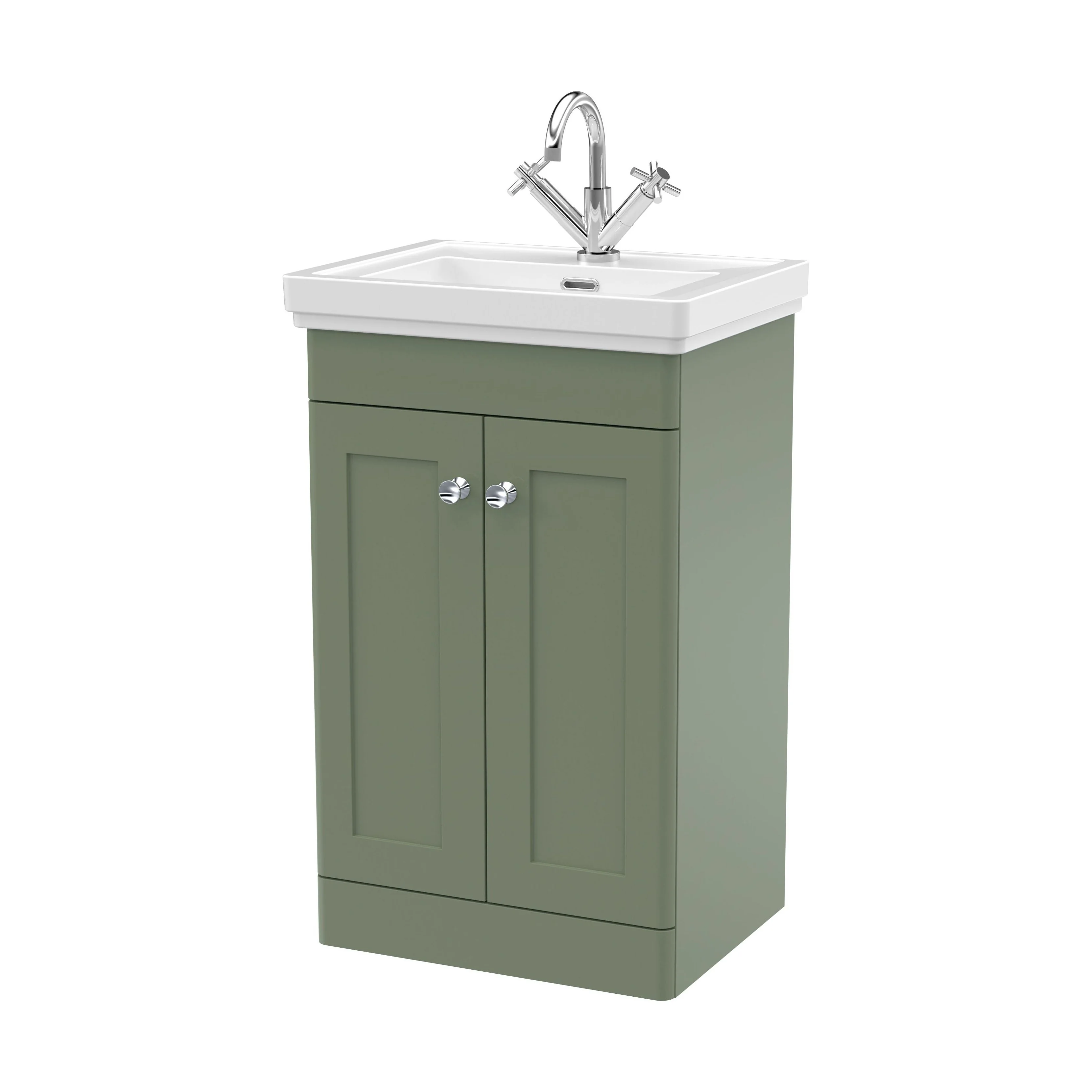 Swynnerton Traditional Floor Standing Vanity Basin Unit with 1 Tap Hole Ceramic Basin - Choice of Size and Finish - Image 48