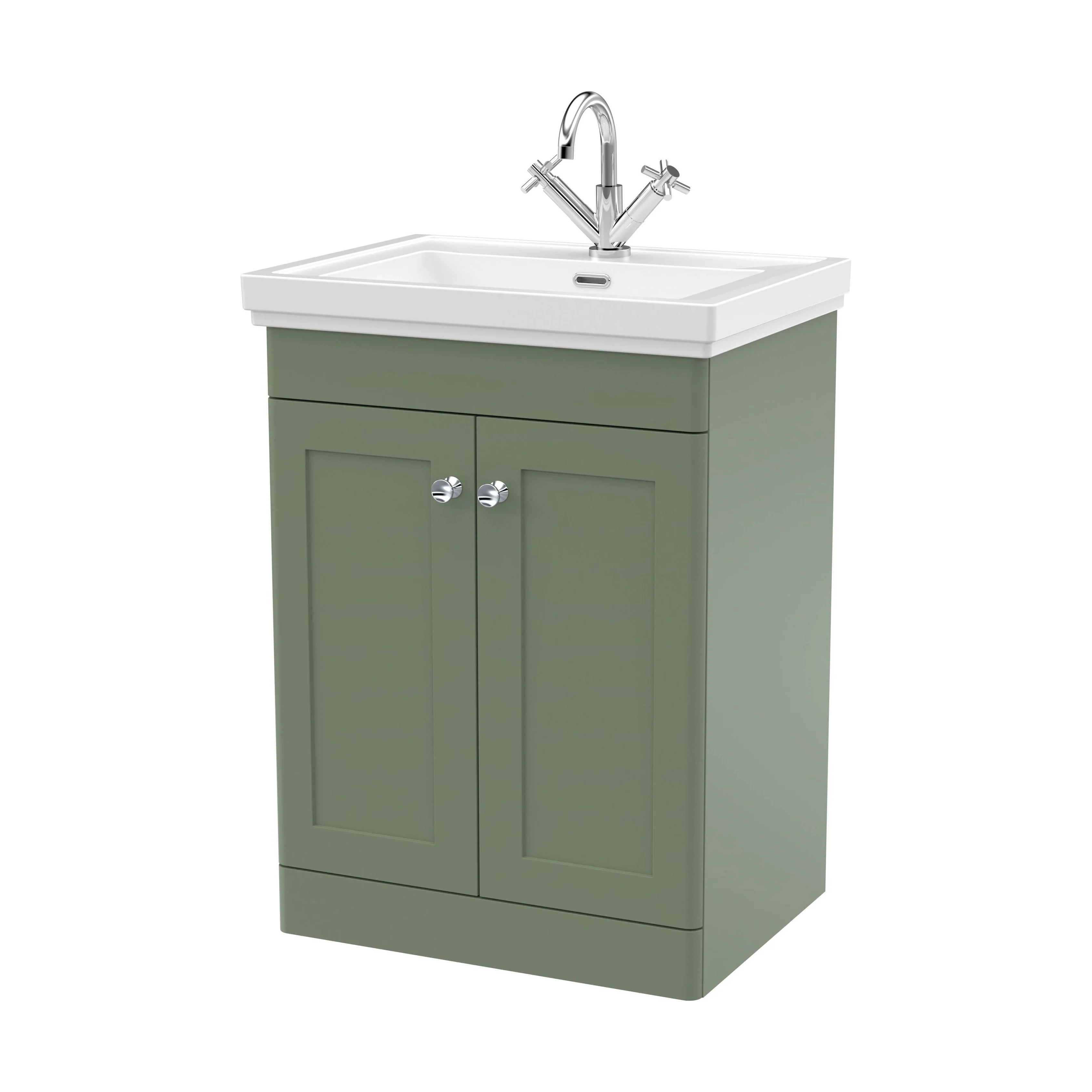 Swynnerton Traditional Floor Standing Vanity Basin Unit with 1 Tap Hole Ceramic Basin - Choice of Size and Finish - Image 49