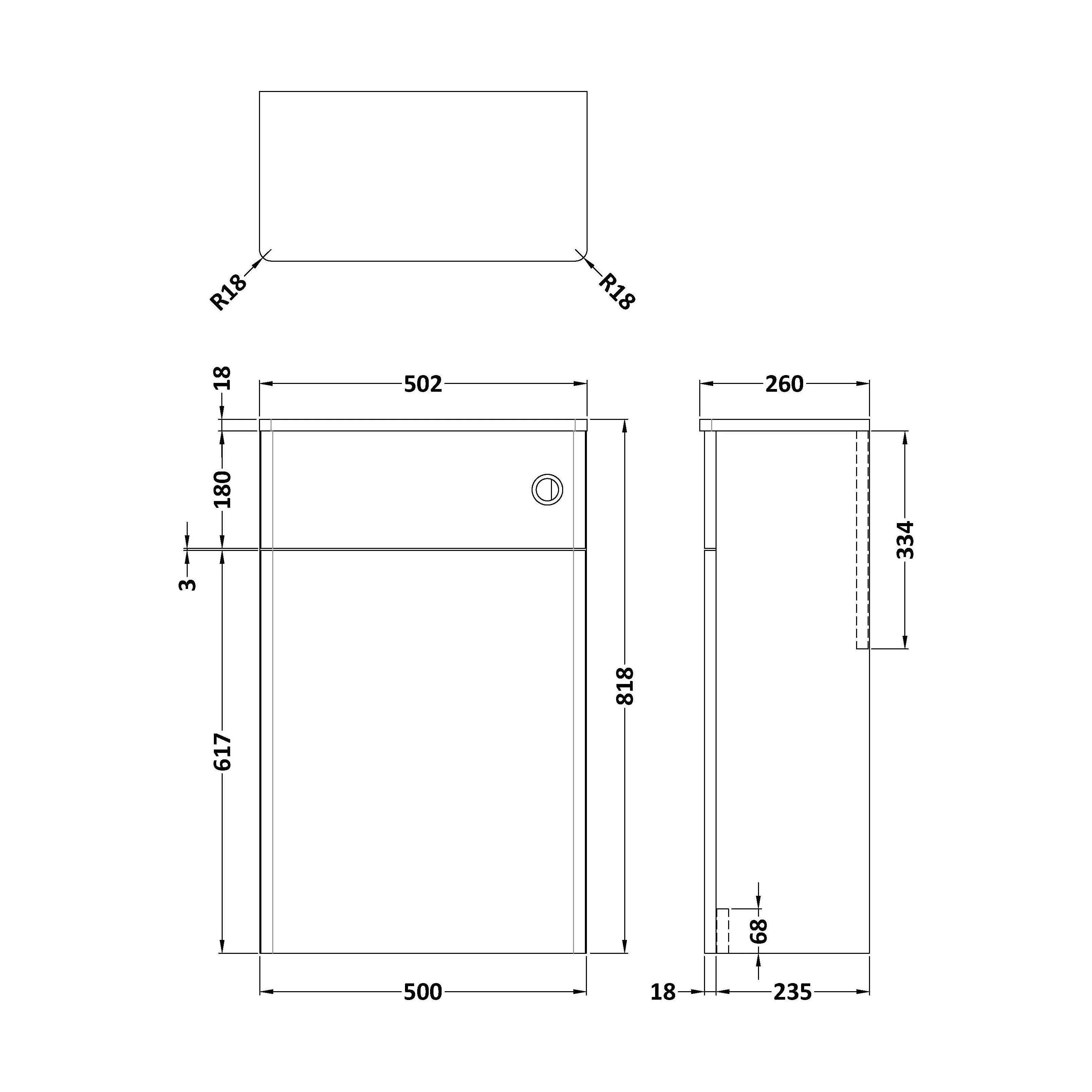 Swynnerton Traditional Floor Standing WC Toilet Unit, 500mm, Choice of Colour - Image 18