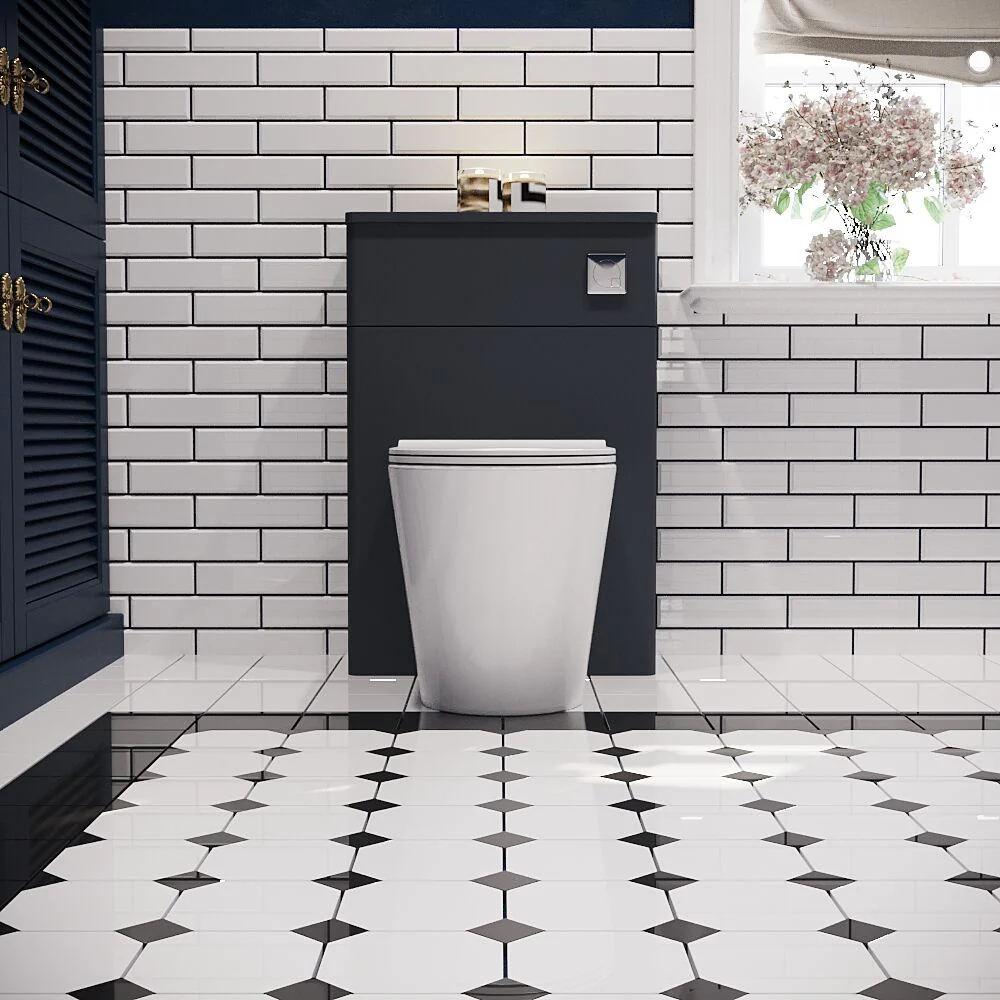 Swynnerton Traditional Floor Standing WC Toilet Unit, 500mm, Choice of Colour - Image 3