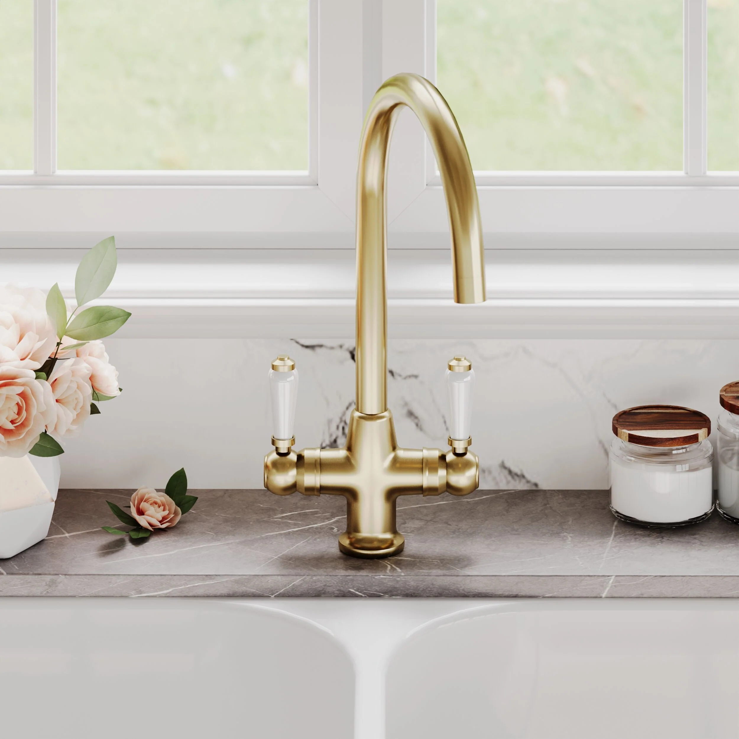 Norbury Mono Mixer Kitchen Tap - Multiple Handle and Finish Options Available - Image 8