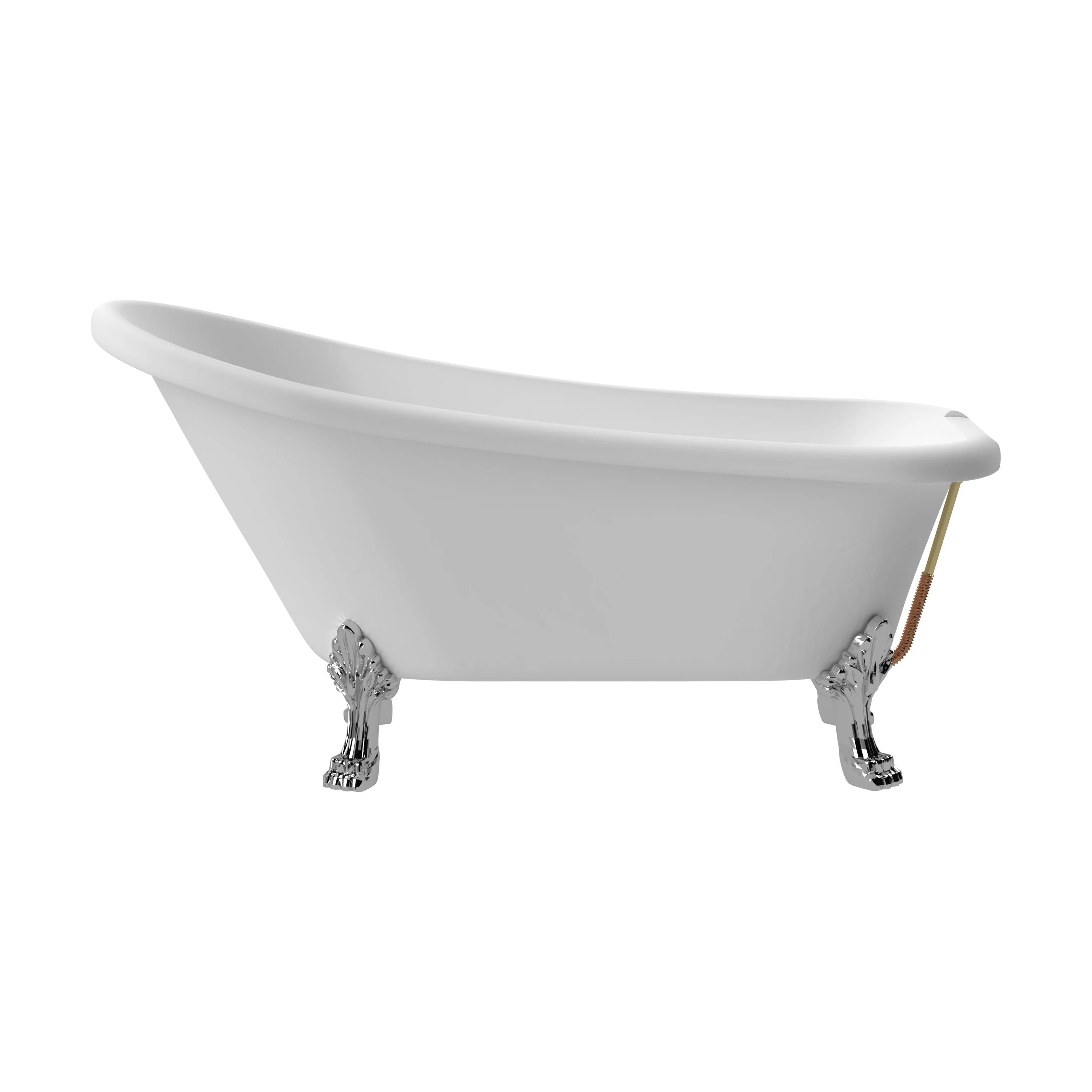 Traditional Roll Top Slipper Freestanding Bath with Feet - Choice of Size - Image 7