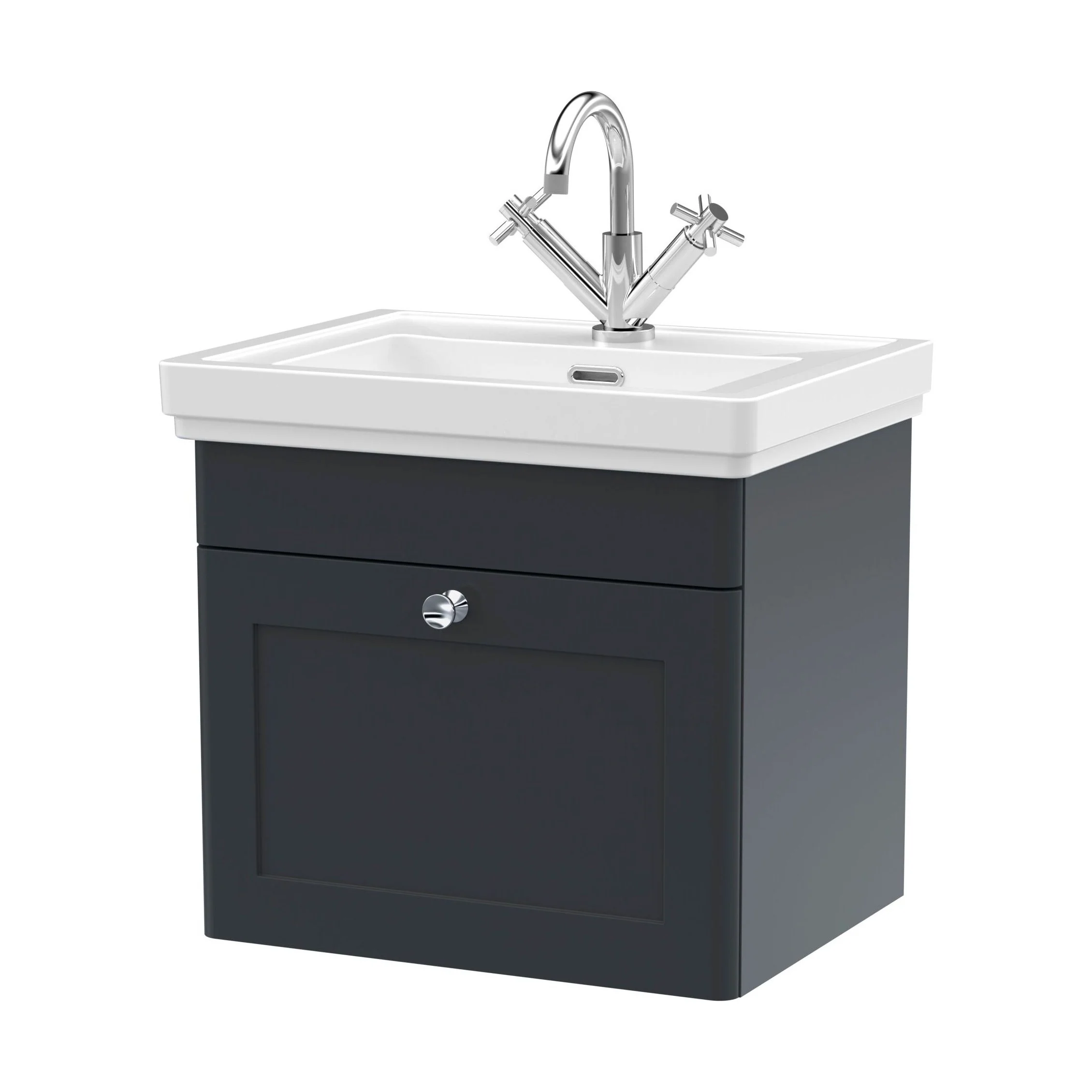 Swynnerton Traditional Wall Hung 1 Drawer Vanity Basin Unit with Fireclay Basin - Choice of Colour and Size - Image 39