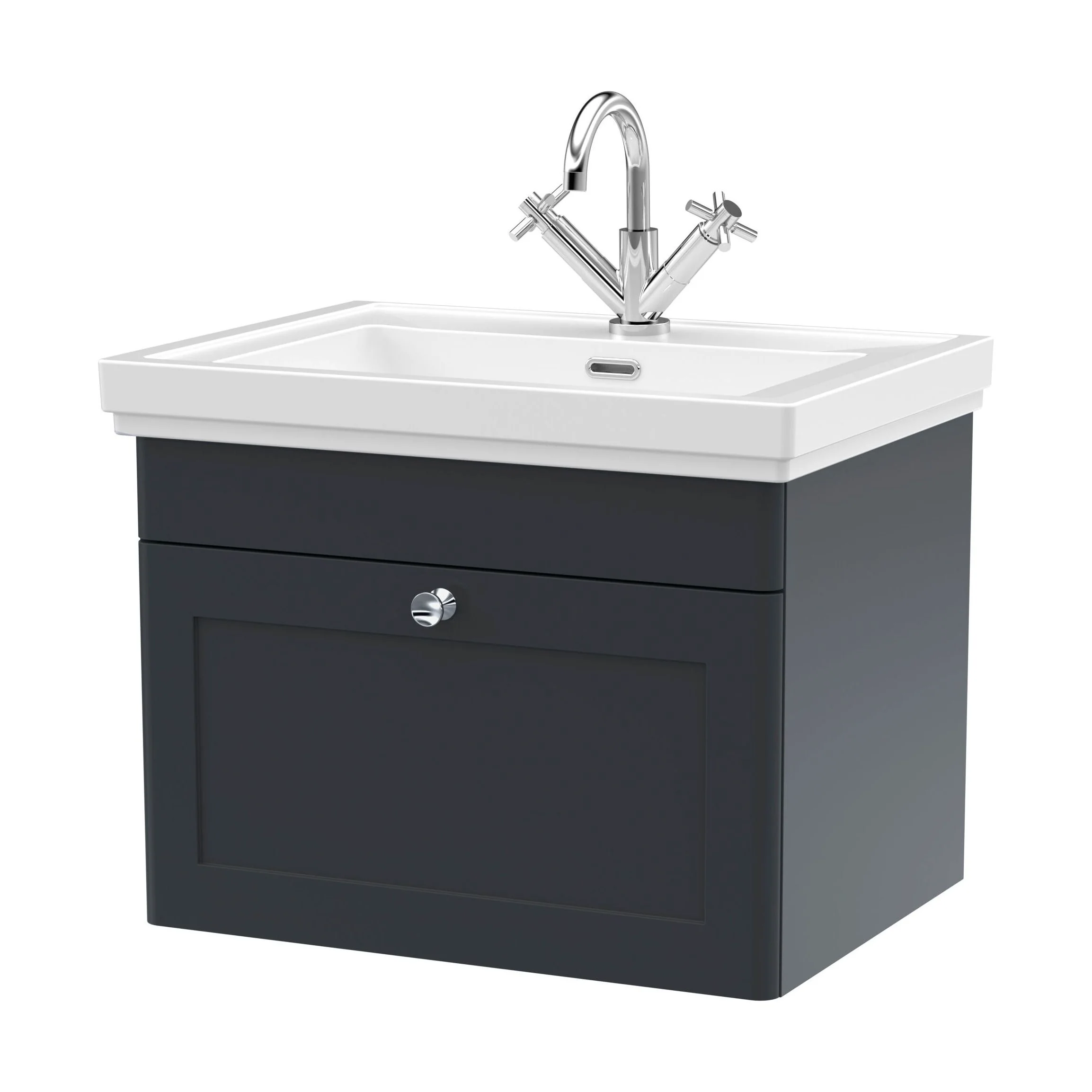 Swynnerton Traditional Wall Hung 1 Drawer Vanity Basin Unit with Fireclay Basin - Choice of Colour and Size - Image 40