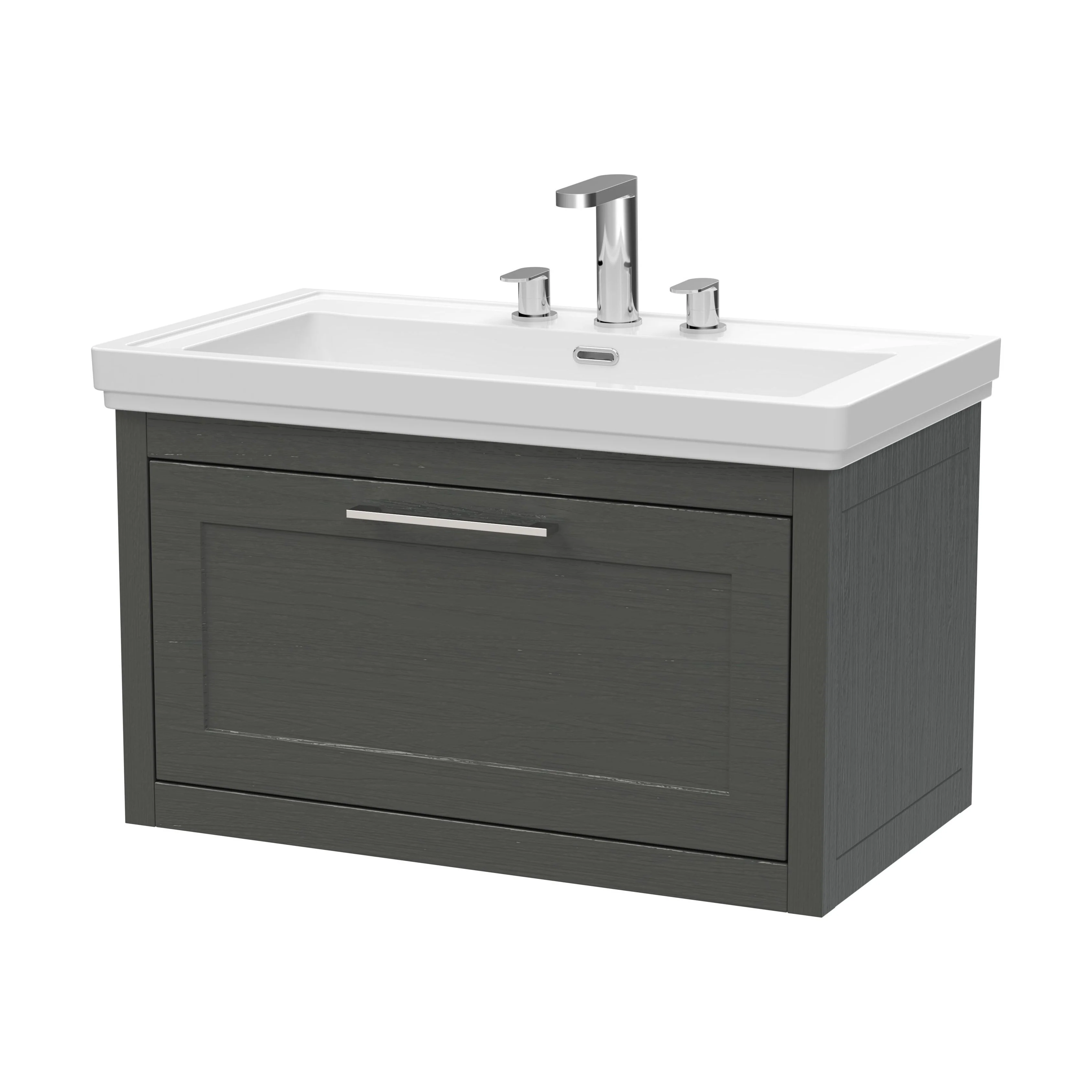 Blithbury Traditional Wall Hung Vanity Basin Unit with Fireclay Basin - Choice of Size, Colour and Basin Type - Image 56