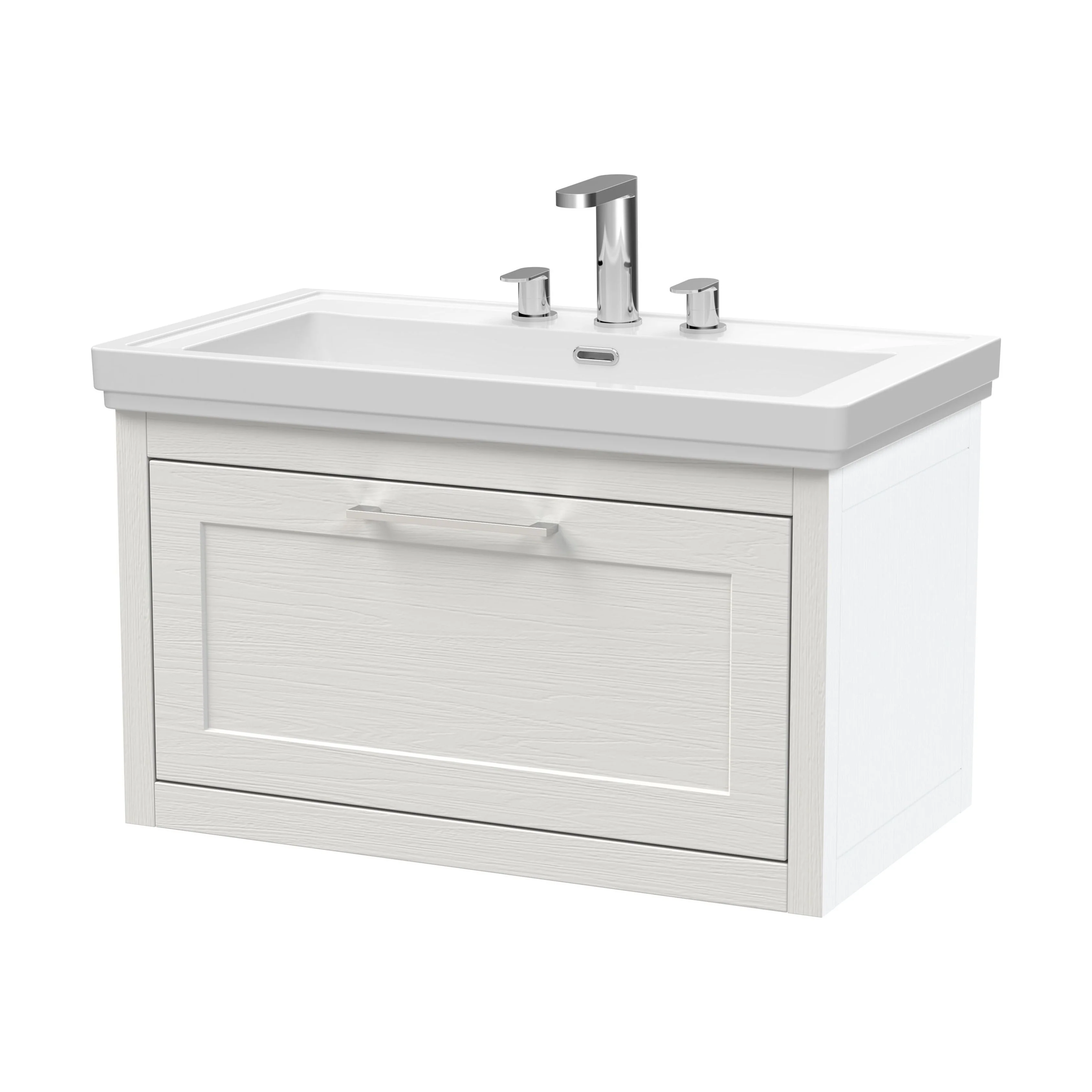Blithbury Traditional Wall Hung Vanity Basin Unit with Fireclay Basin - Choice of Size, Colour and Basin Type - Image 65
