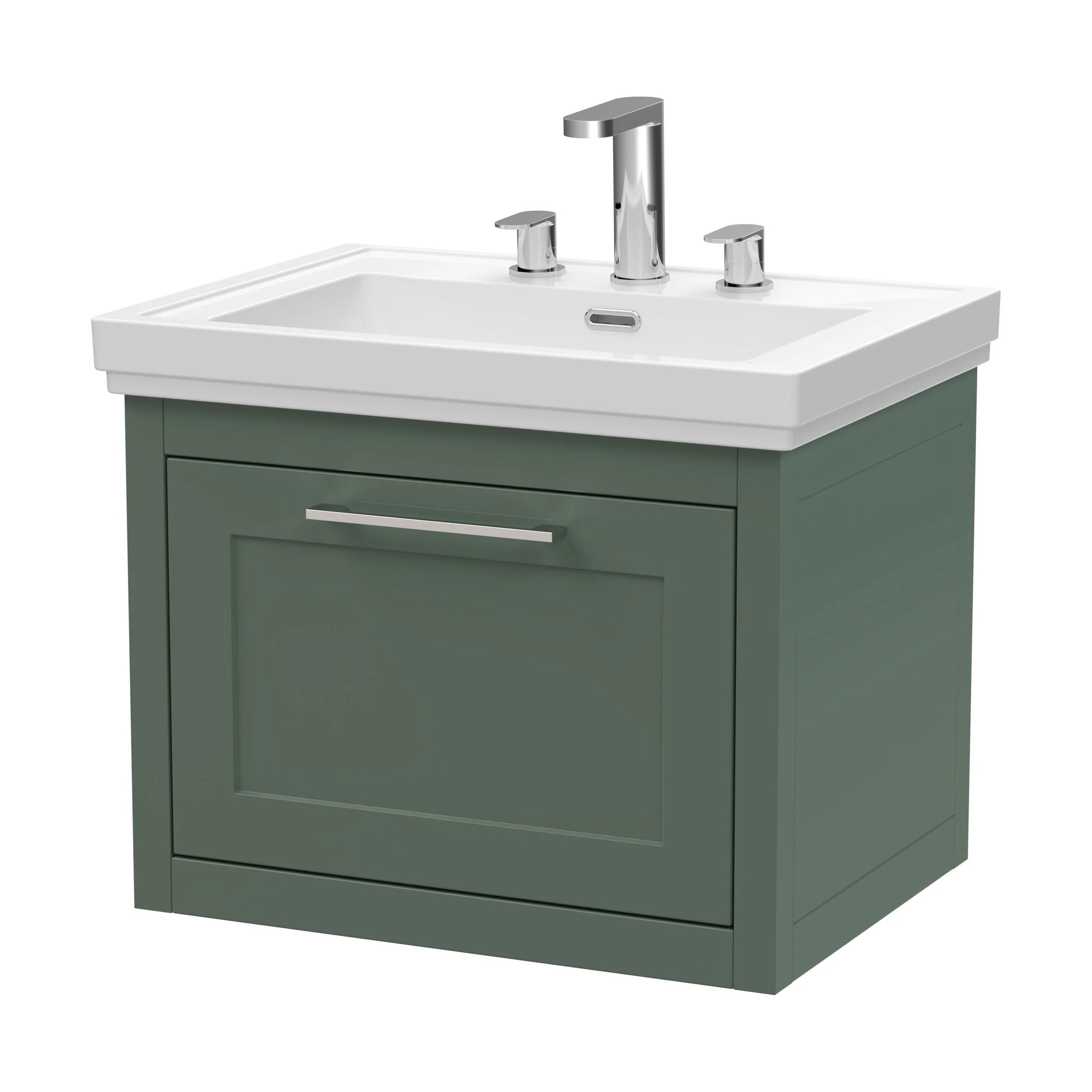 Blithbury Traditional Wall Hung Vanity Basin Unit with Fireclay Basin - Choice of Size, Colour and Basin Type - Image 80
