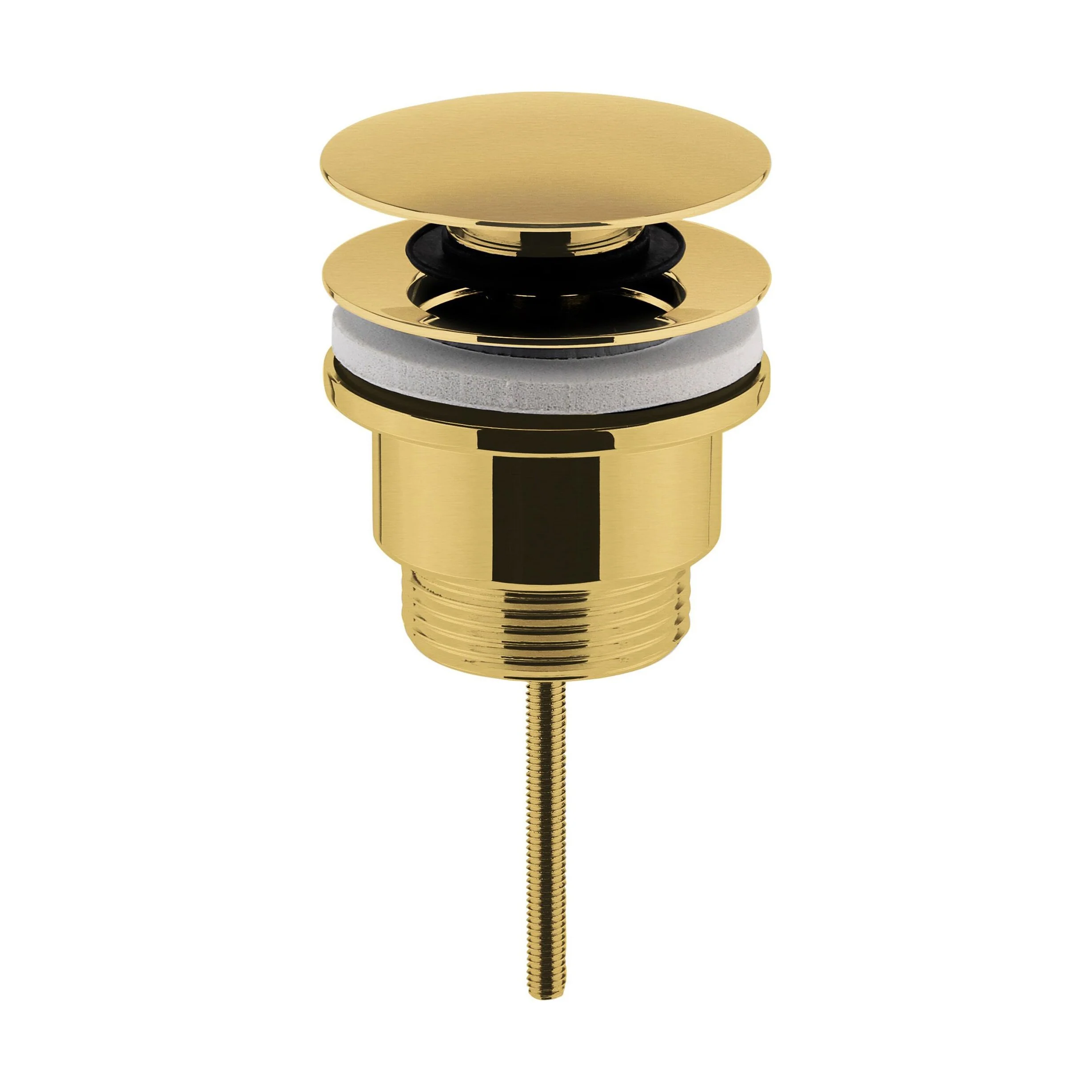 Contemporary Universal Round Push Button Basin Waste, Slotted & Unslotted - Choice of Finish - Image 3