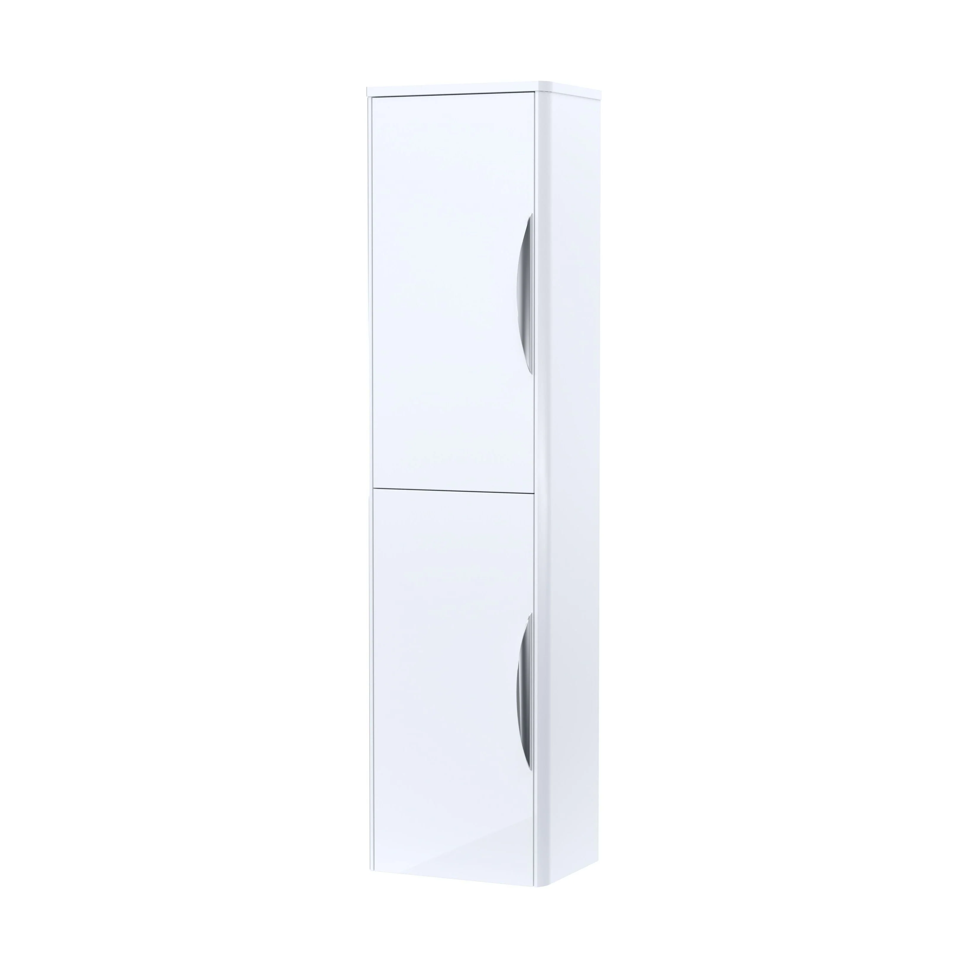 Aldershawe Modern Wall Hung 2-Door Tall Bathroom Storage Unit – 350mm - Image 5