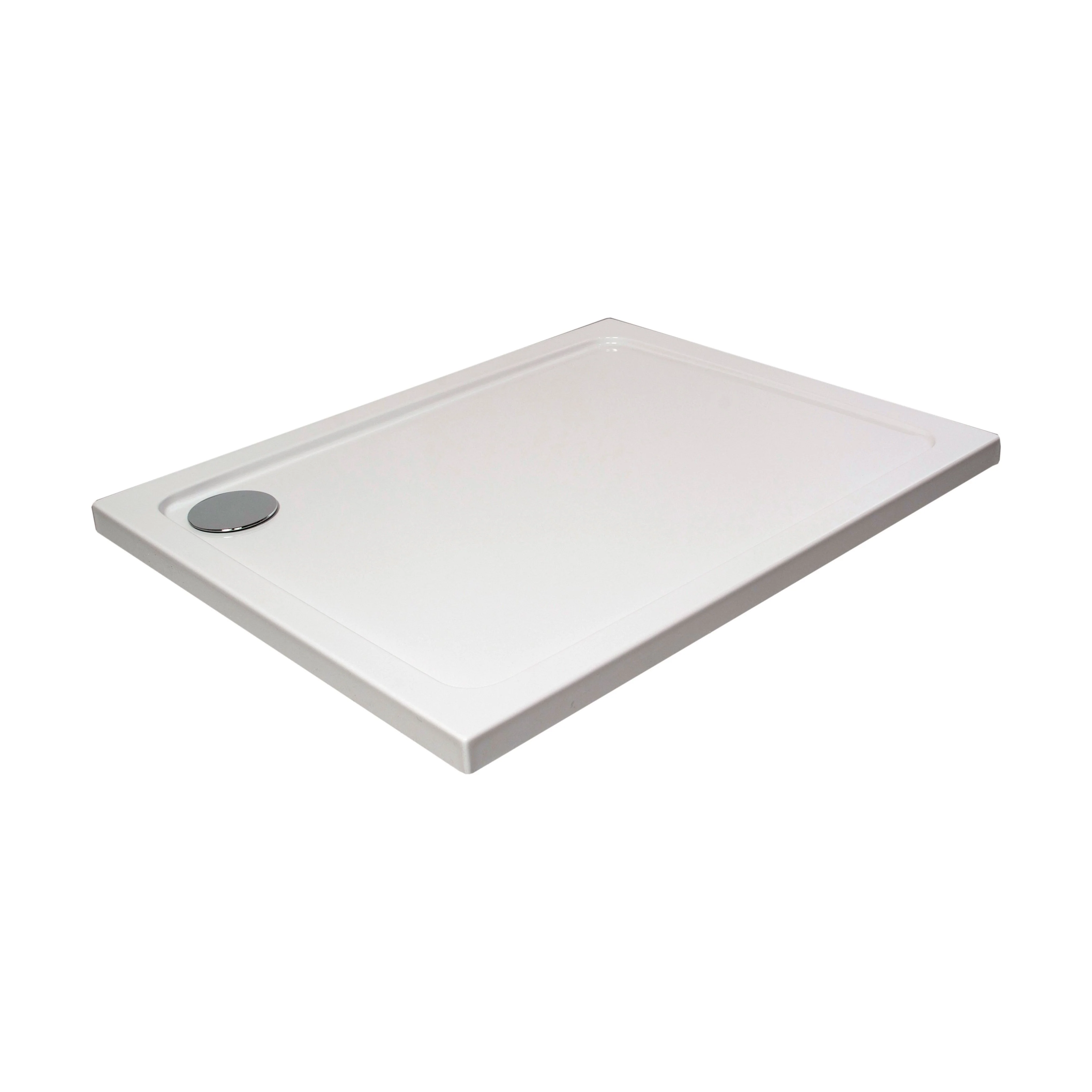 White Rectangular Stone Slip Resistant Shower Tray - Available in Multiple Sizes - Image 5