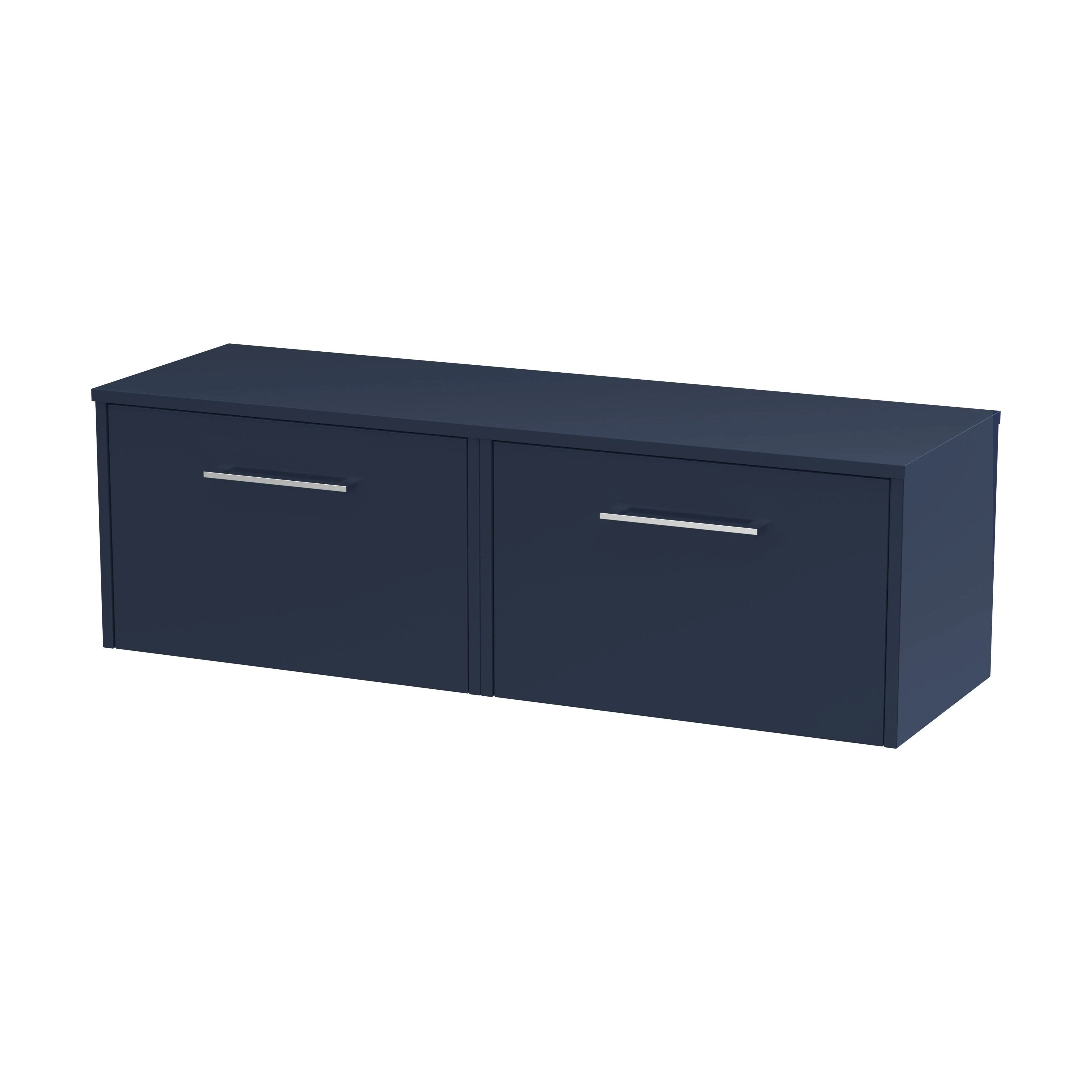 Winshill Contemporary 2 Drawer Wall Hung Vanity Unit with Worktop, 1200mm