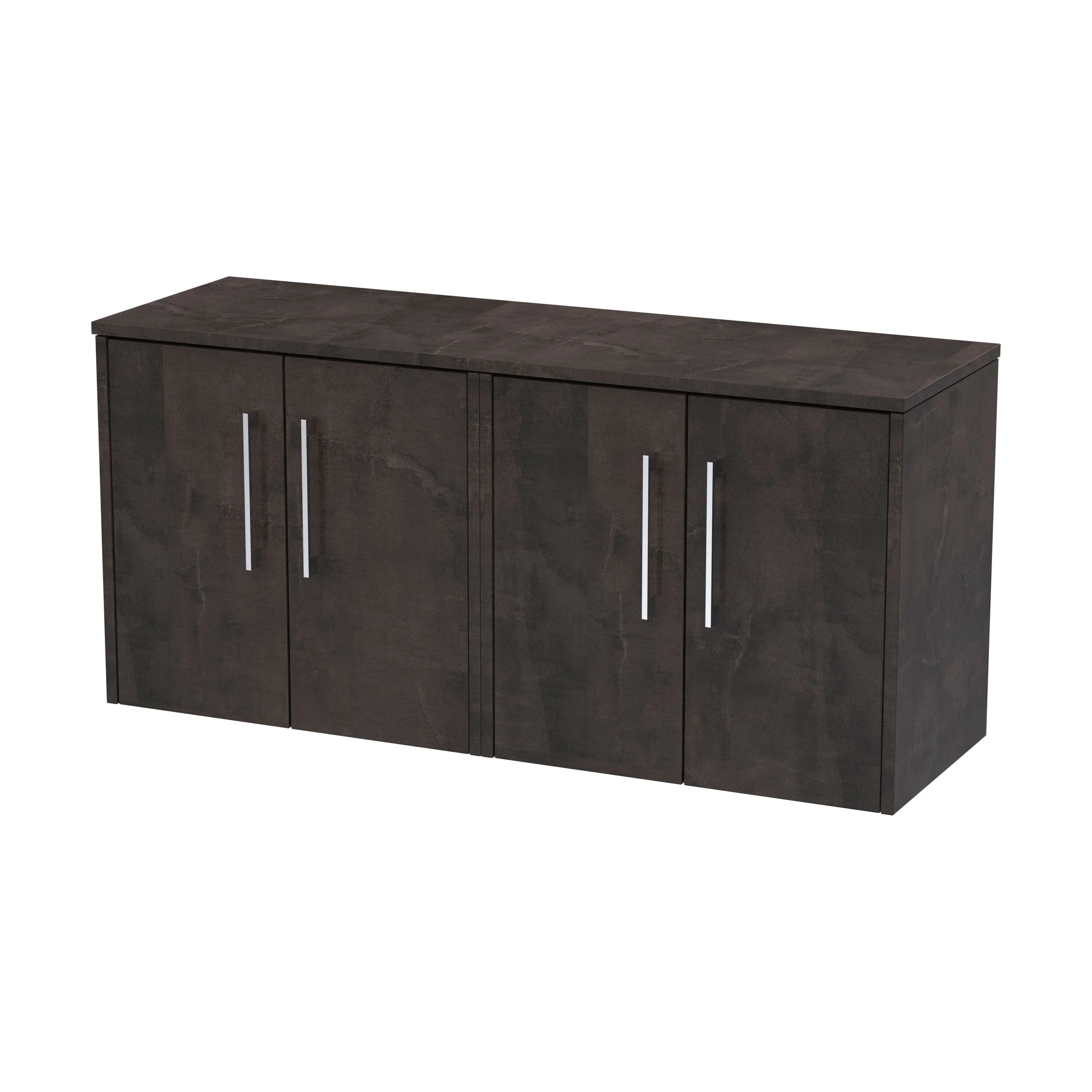 Winshill Contemporary Wall Hung Vanity Unit with Worktop, 1200mm